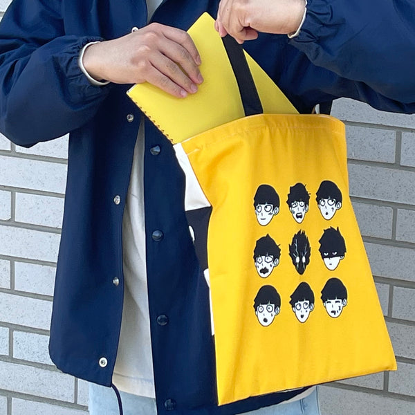 YELLOW MOB | Double Sided Zipper Tote